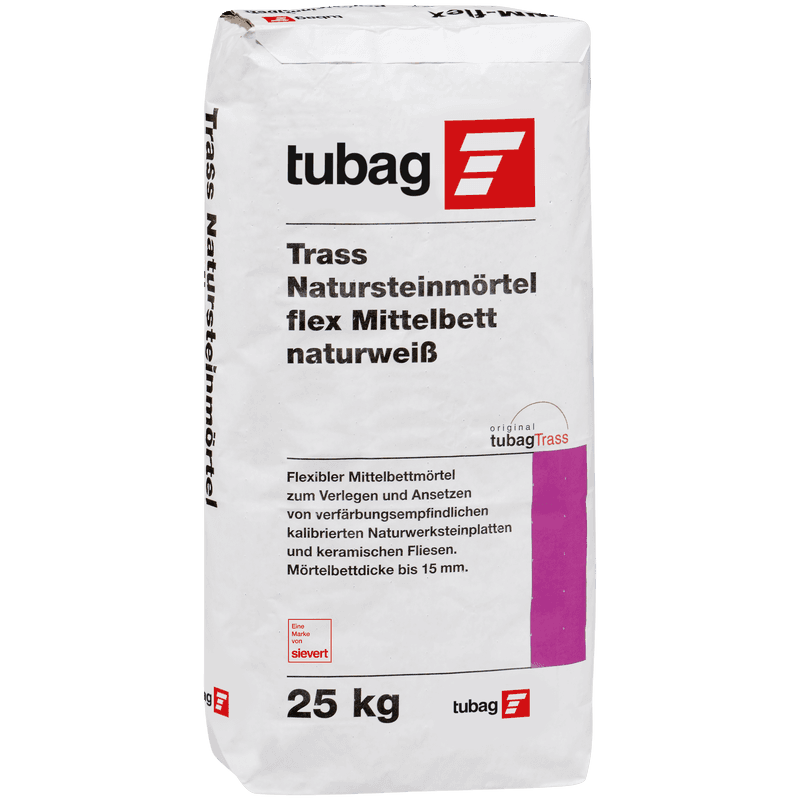 Trass Flexkleber Mittelbett TNM leicht flex 25 Kg Sack