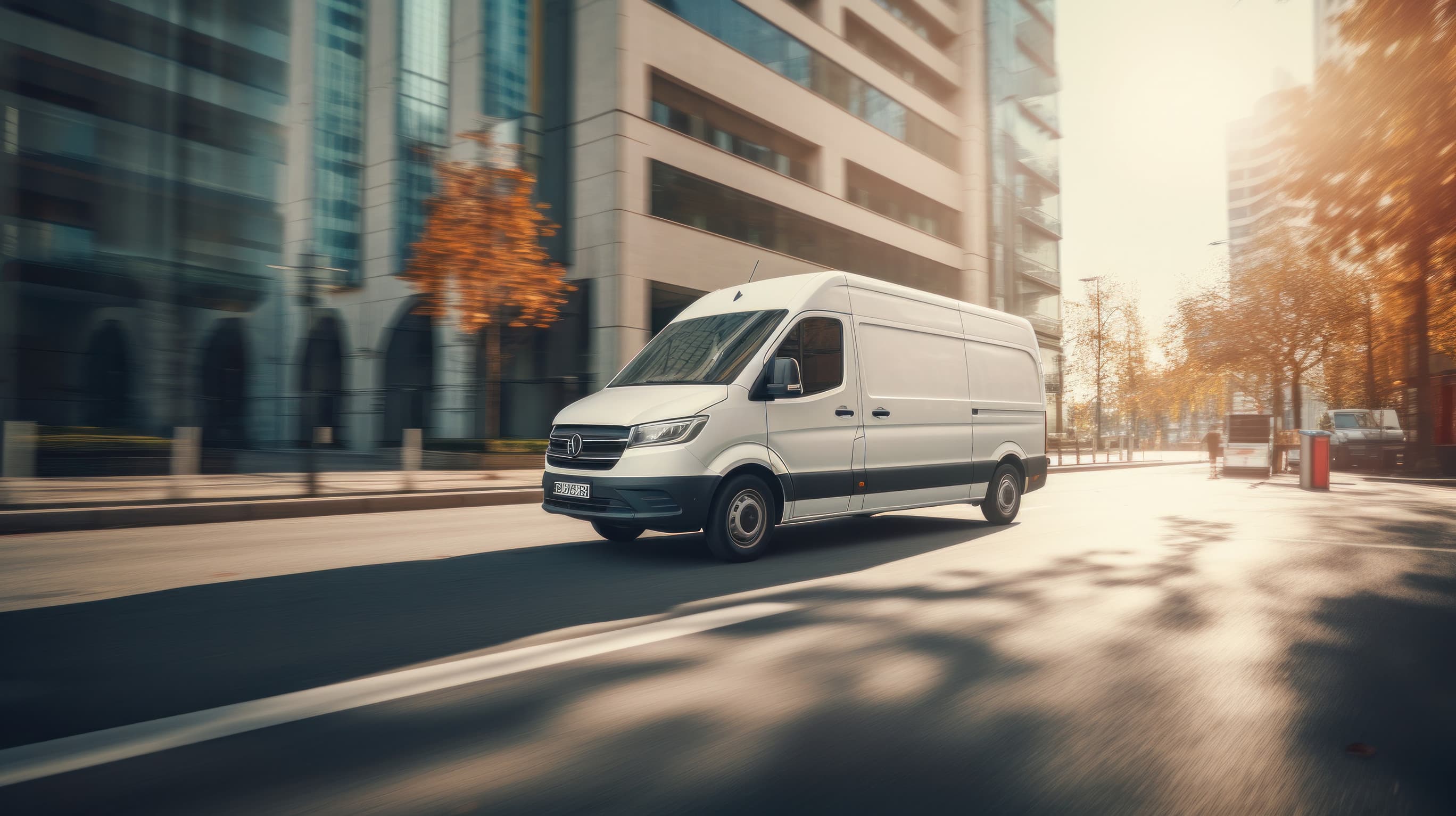 Paket-Transporter mit Paketen